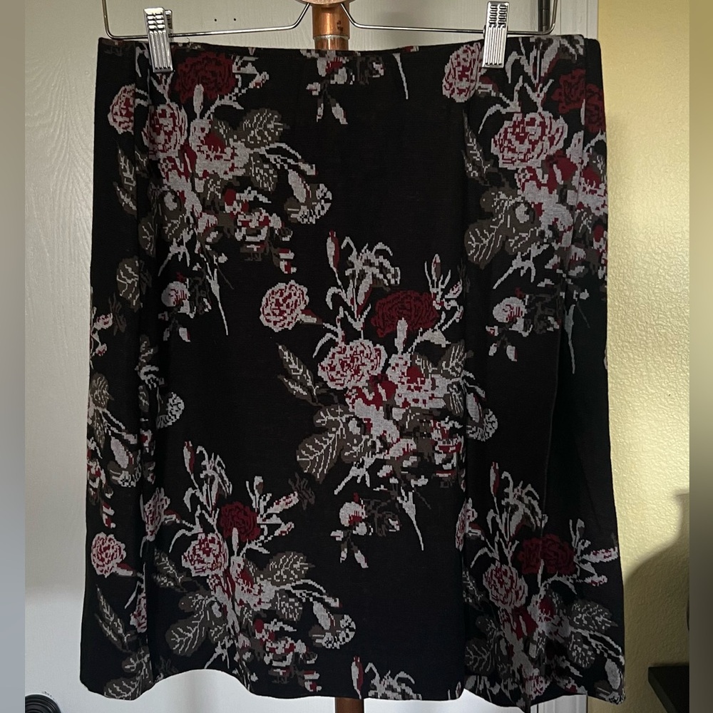 J Jill stretch knit faux wrap skirt